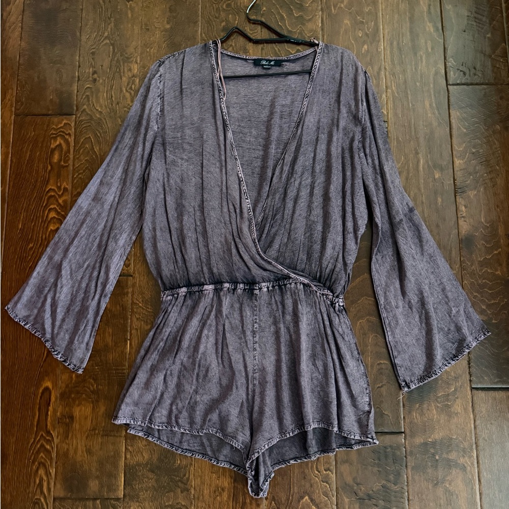 Purple Long Sleeve Romper